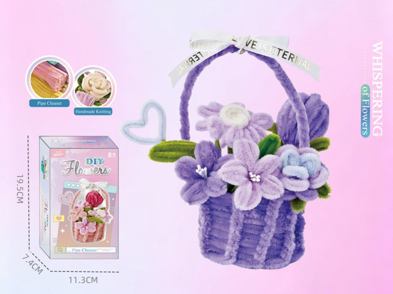 Diy Purple Melody Flower Basket Twisty Stick Flower Basket