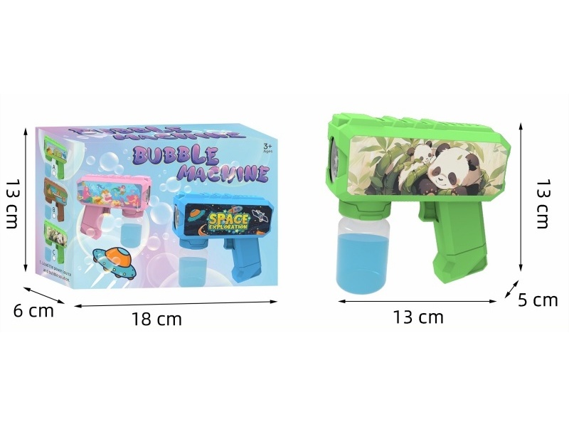 Multi-Hole Light Automatic Bubble Gun (Panda)