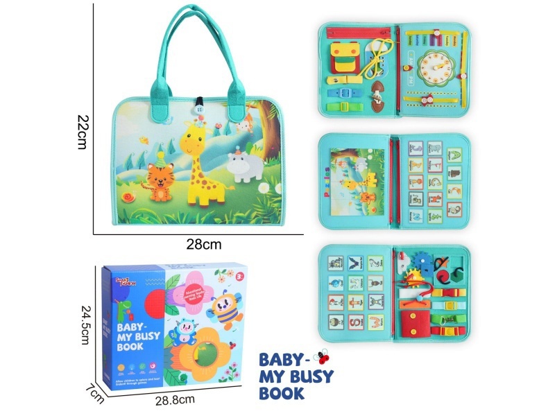 Montessori Early Childhood Education And Intelligence - Felt 4-Page Zoo Busy Edition