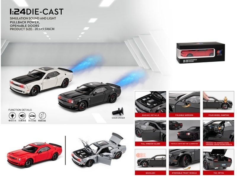 1:24 Dodge Hellcat Spray (With A Spray Bottle And 3 Aa Batteries)