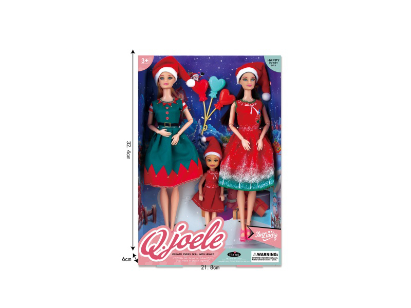 Jole 11.5-Inch Joint Christmas Doll Set