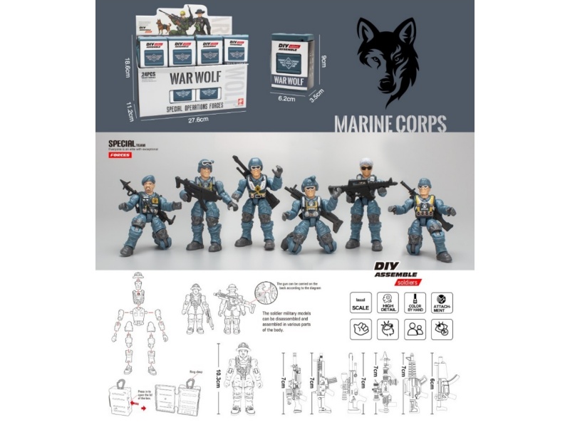 Assembled Soldier Model (24Pcs)