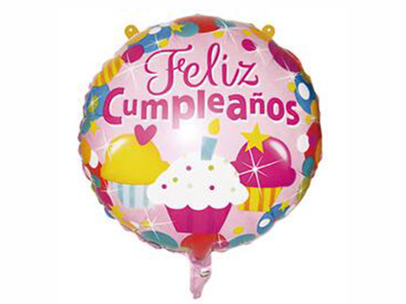 18 "Spanish-Language Birthday Aluminum Film Ball