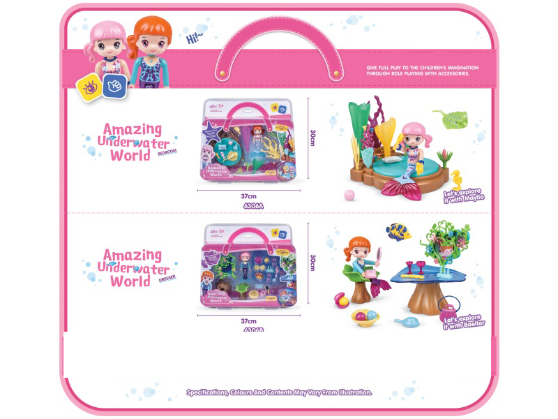 Dreamy Underwater World - Small Bedroom A Dressing Table B