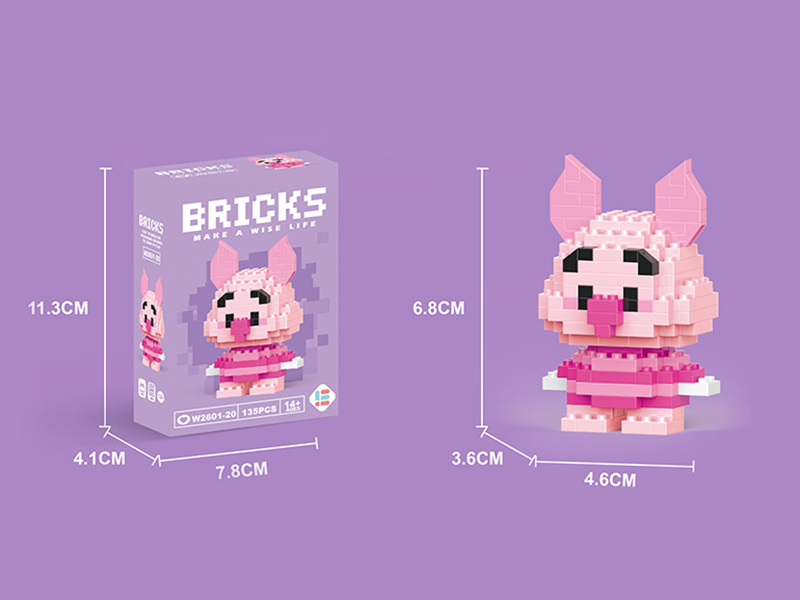 Mini Piglet Pig Building Blocks 135PCS