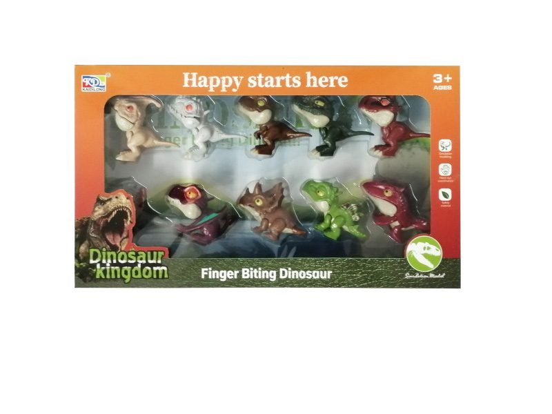 10 Pcs Of Hand-Biting Dinosaur