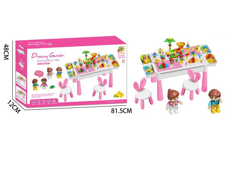 Slide Ball Rolling Building Block Garden Study Desk