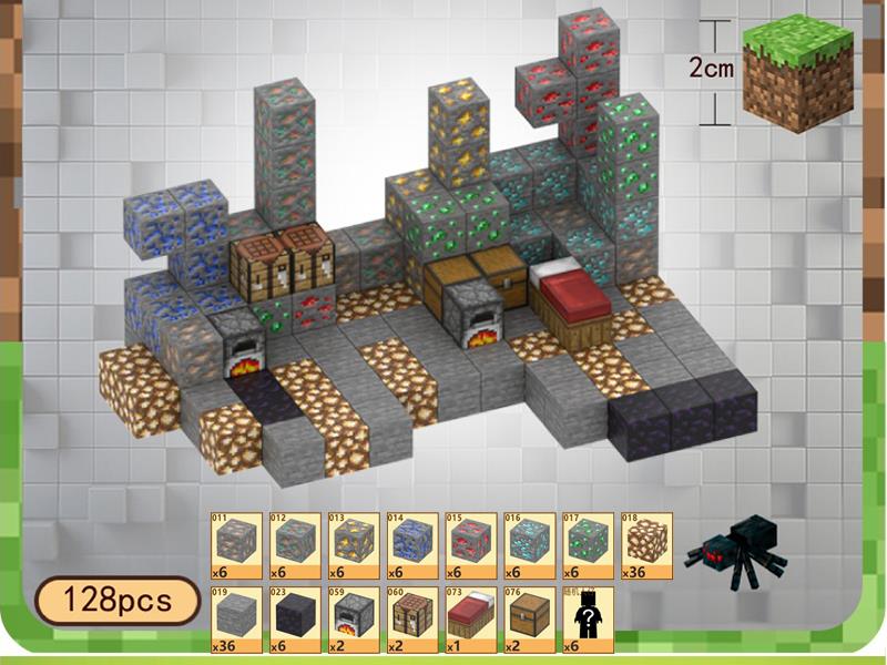 Mine Field Magnetic Cube Building Blocks 128pcs