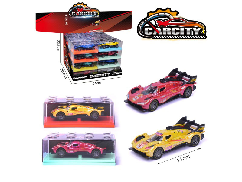 1:36 Colorful Rally Alloy Car Mclaren Racing Car With Iridescent Red/Yellow Mixed Color