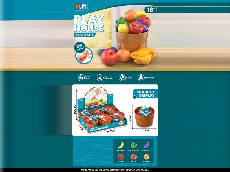 Tpr Soft Rubber Fruit Bucket Set (6 Buckets)