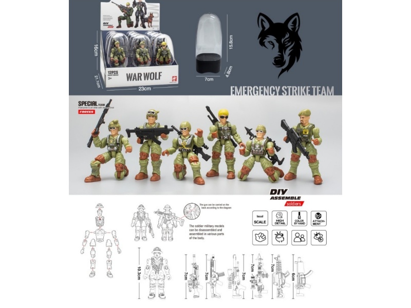 Assembled Soldier Model (12Pcs)