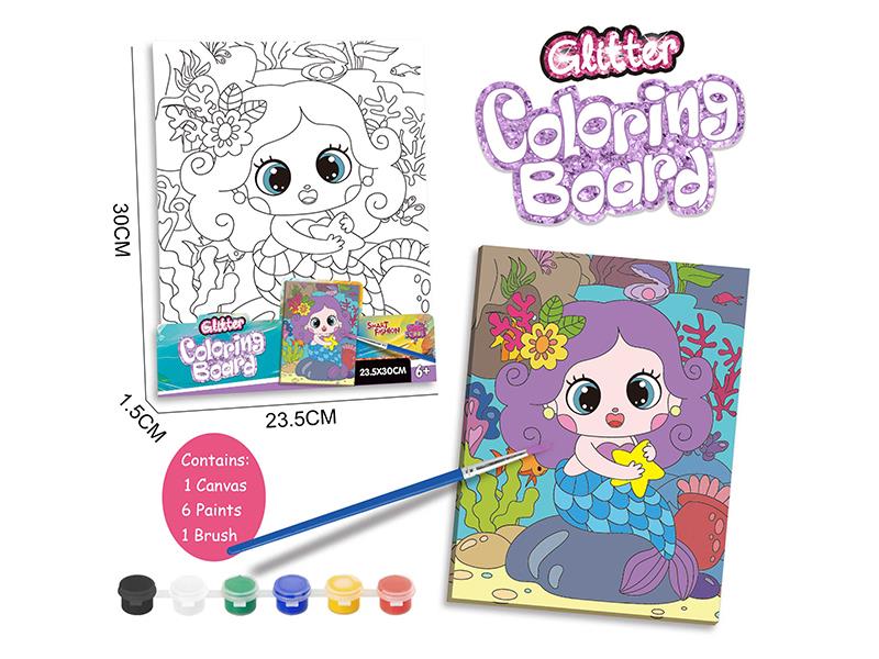 DIY Coloring Board Set - Mermaid