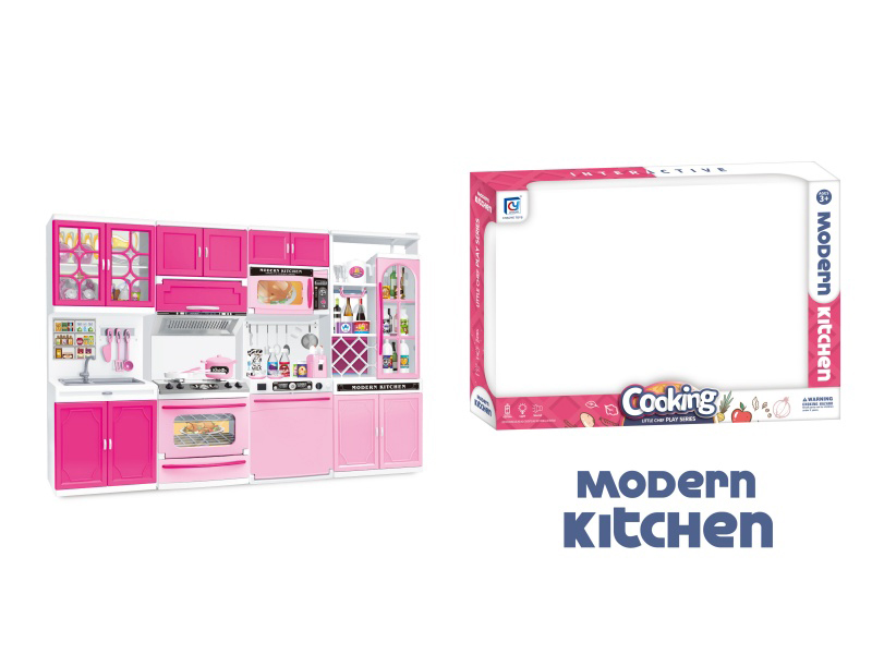 Pink Solid Color Kitchen And Kitchenware Set