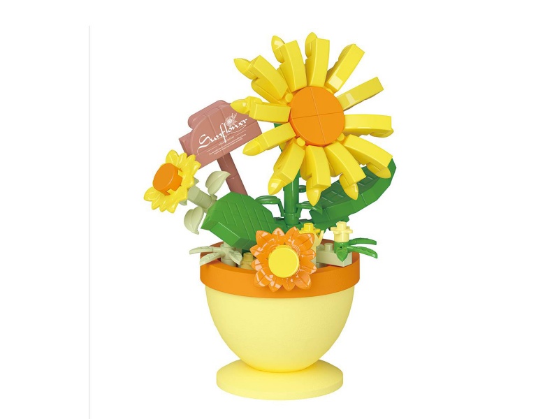Flower Pot - Sunflower Building Blocks