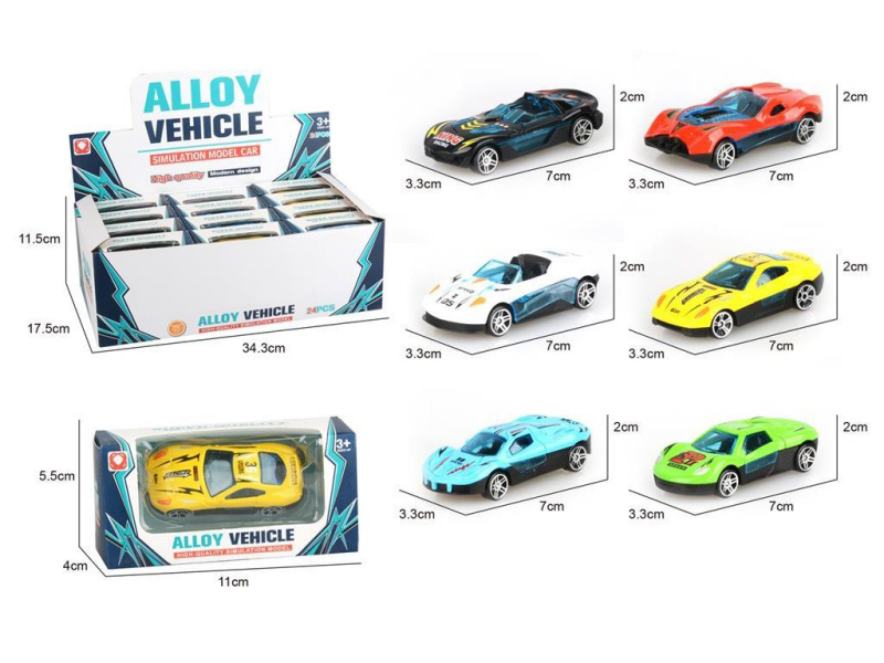 6 Types Of Sliding Alloy Bikes, 24 Pieces