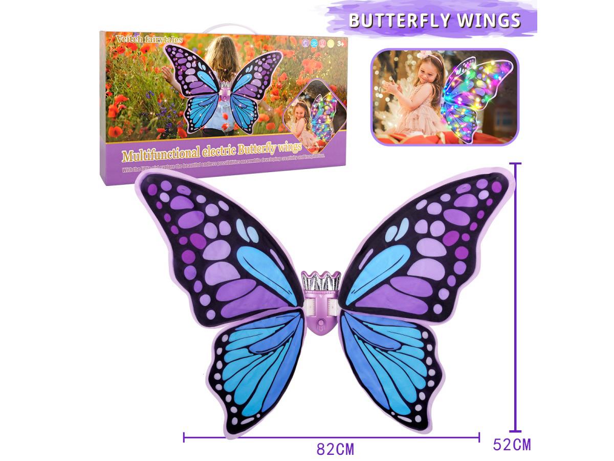 Purple Cloth Handmade Butterfly Wings