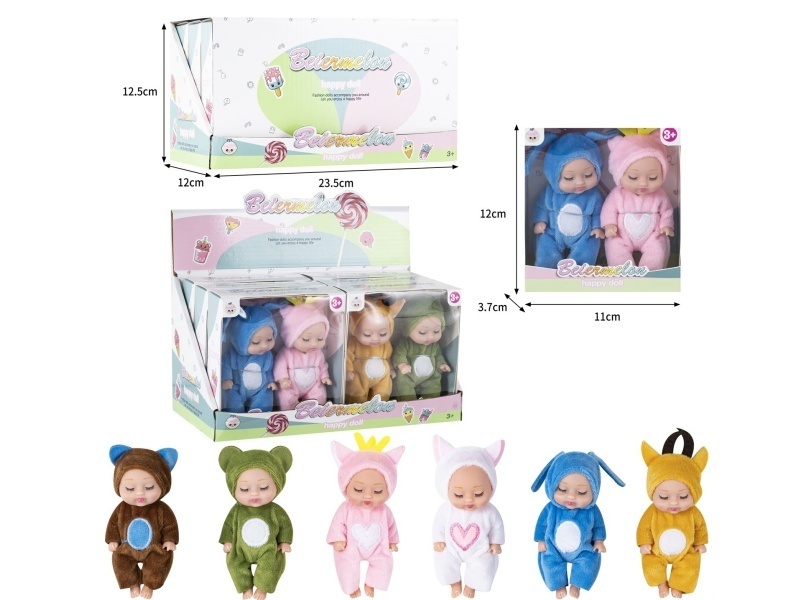 4-Inch Solid 2-Person Sleeping Doll (6 Boxes)