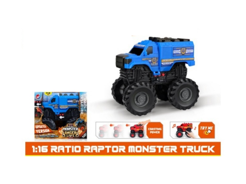 1:16 Hot Wheels Police Car Inertia Vehicle [With Lights And Music]