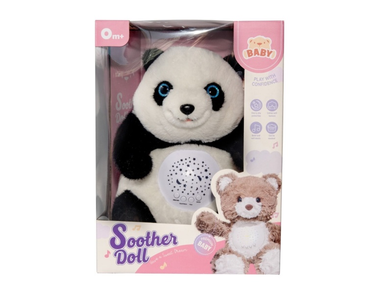 Intelligent Soothing Plush Toy With Lights And Music: Panda