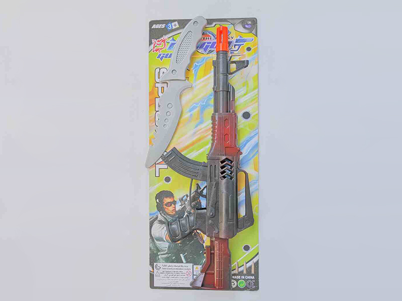 Spray-Painted Flint Gun + Army Knife