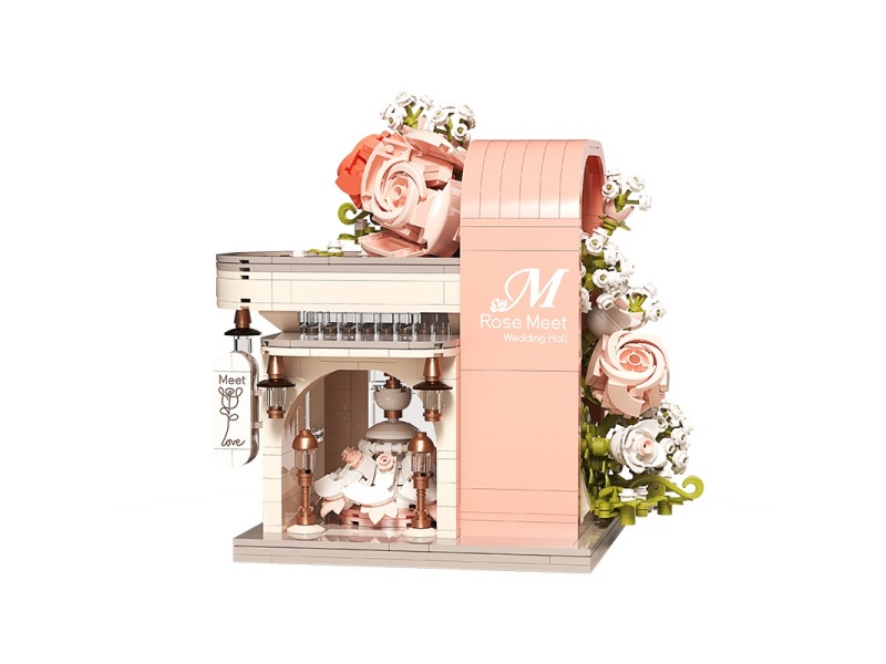 Rose Meet Wedding Hall Building Blocks 932pcs