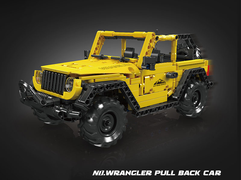 Pull Back Wrangler Off-Road Vehicle Building Blocks 746PCS