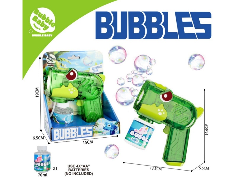 New Transparent Dinosaur Bubble Gun