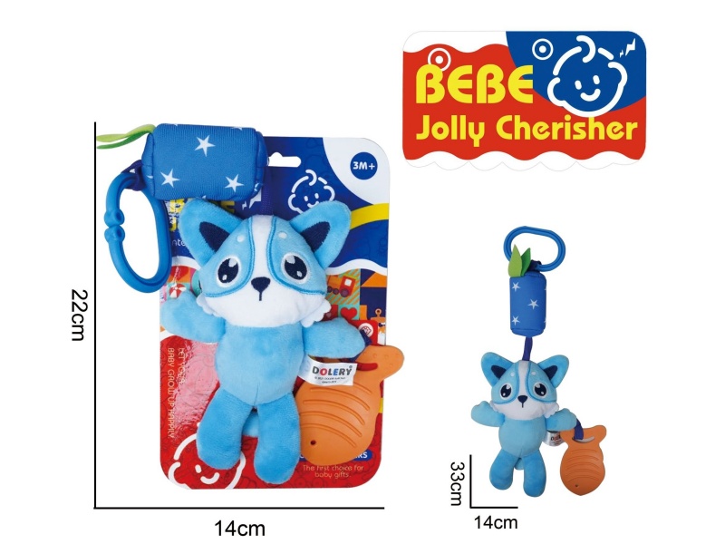 Baby Educational Plush Soothing Toy, Cat Bed Hanger Wind Chime