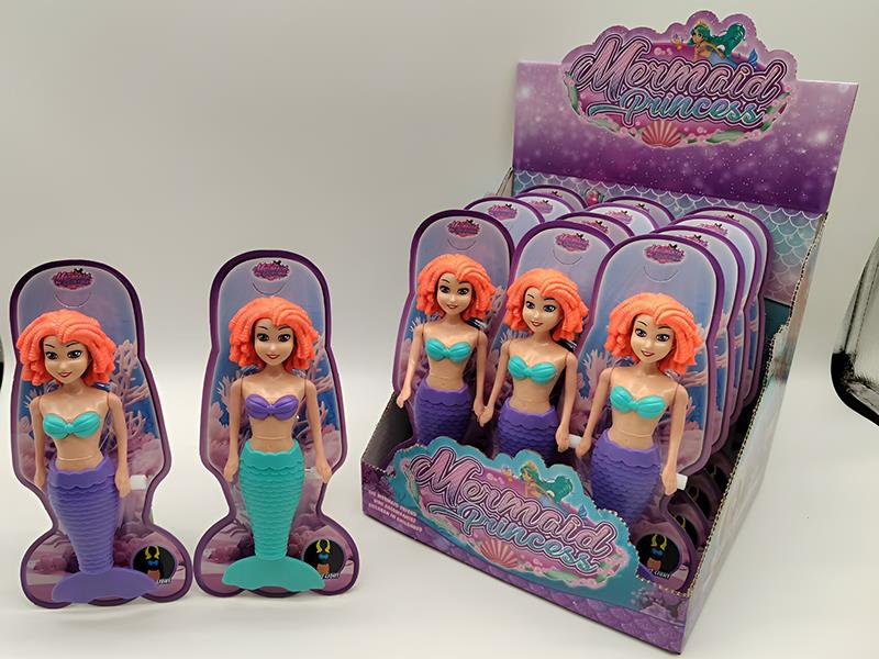 Wind Up Wag Tail Mermaid(Glow In The Dark, 7 Inch)12PCS