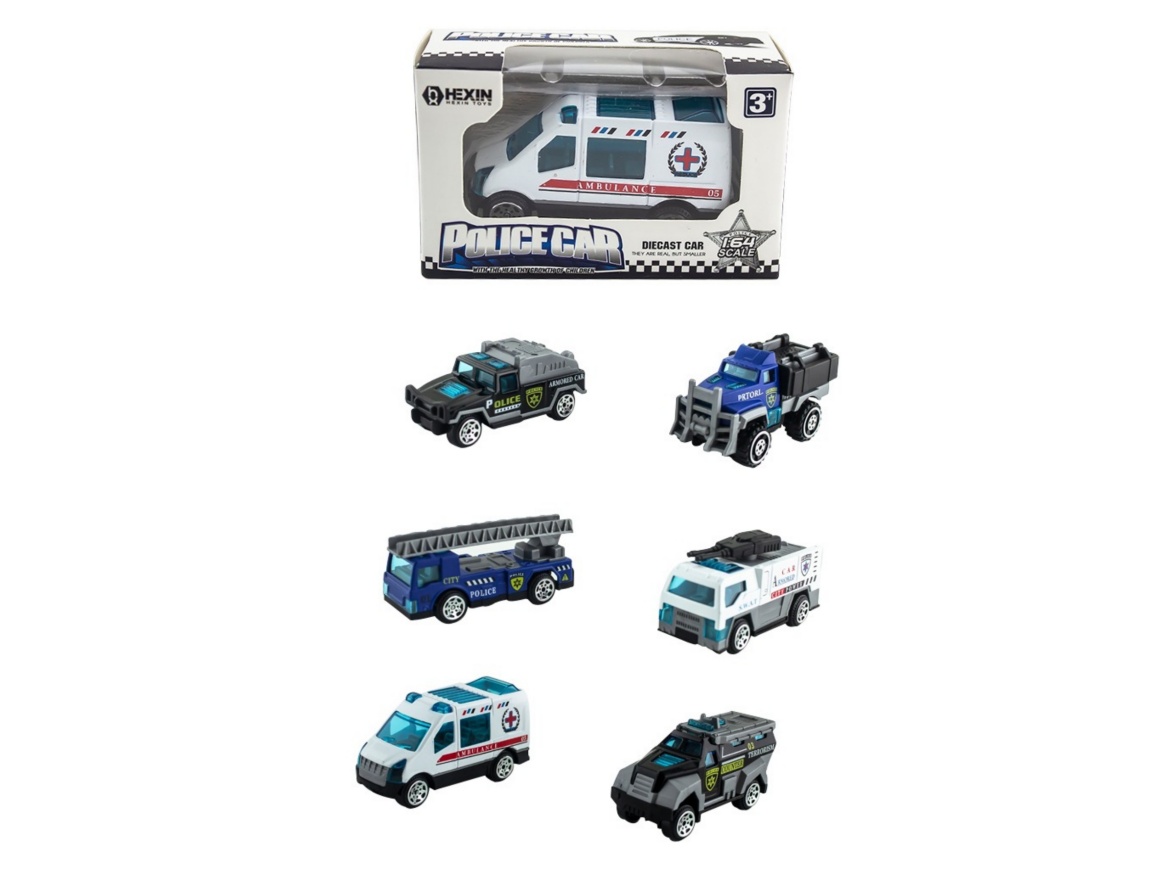 Alloy Taxi Police Car