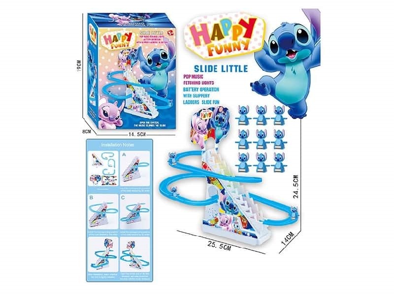 Stitch Climbing Stairs