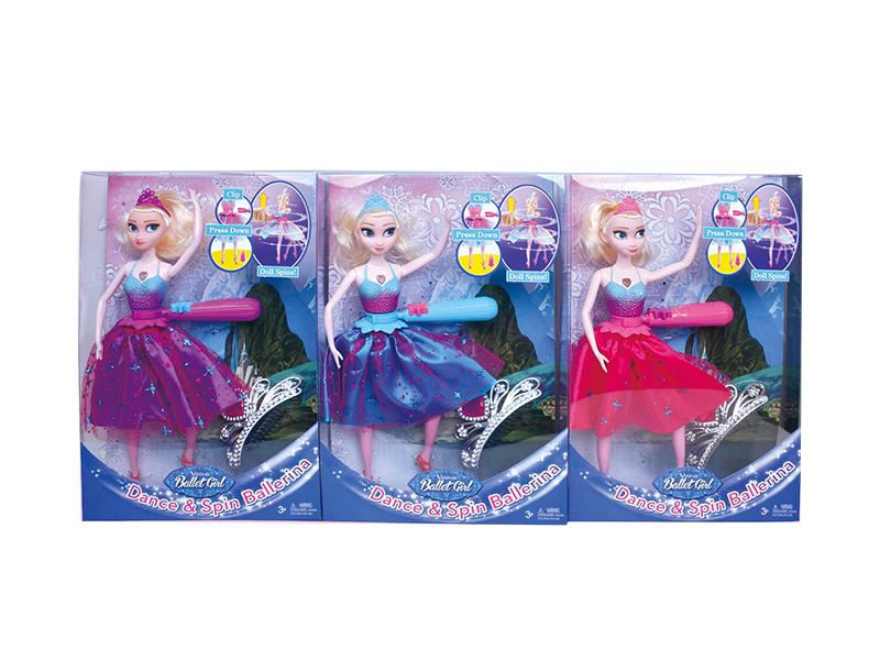 Dance & Spin Ballet Girl With Lights And Music