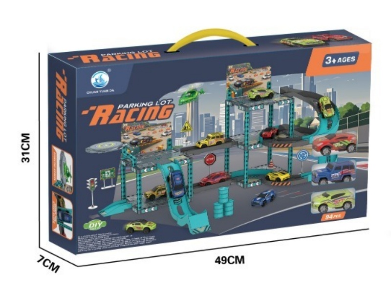 The City Parking Lot Is Equipped With Two Vehicles And One Aircraft