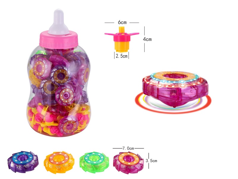 Windup Top Toy With Light