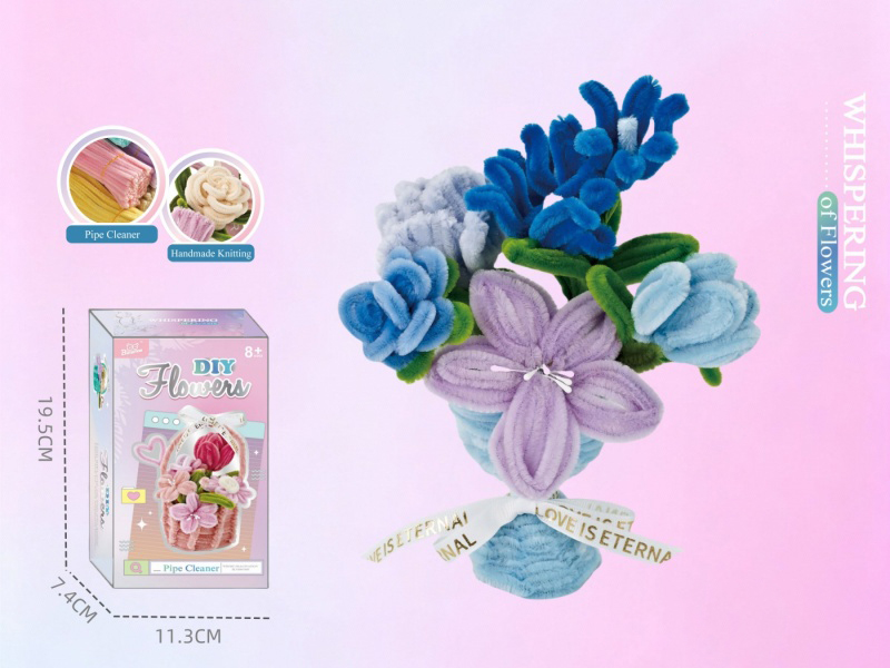 Diy Blue Kite Bouquet Twisty Stick Flower Basket