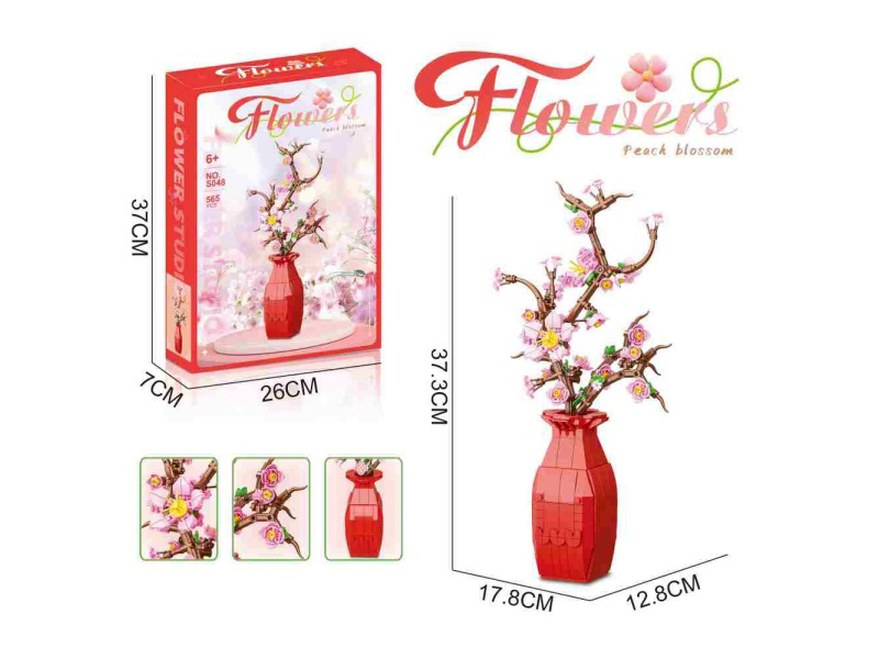 Building Blocks Peach Blossom 565Pcs- Flower Series