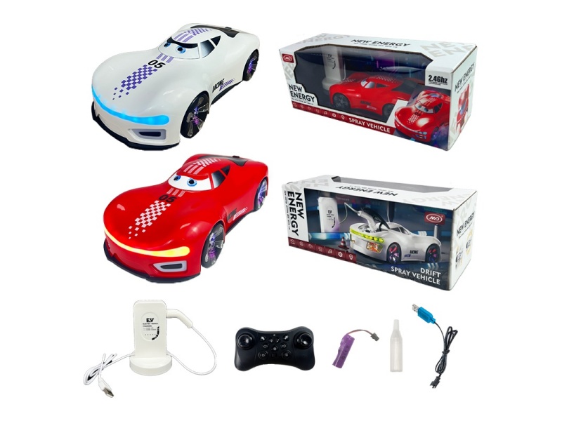 New Energy Remote Control Drift Spray Car + Charging Pile