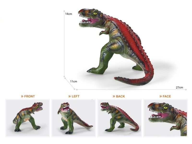 10.5-Inch Painted Thick-Fleshed, Cotton-Rich And Soft Rubber Tyrannosaurus Rex