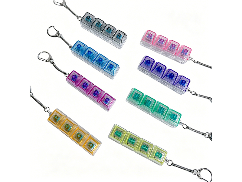 4-Key (PC Keycap) Keyboard Keychain - No Light