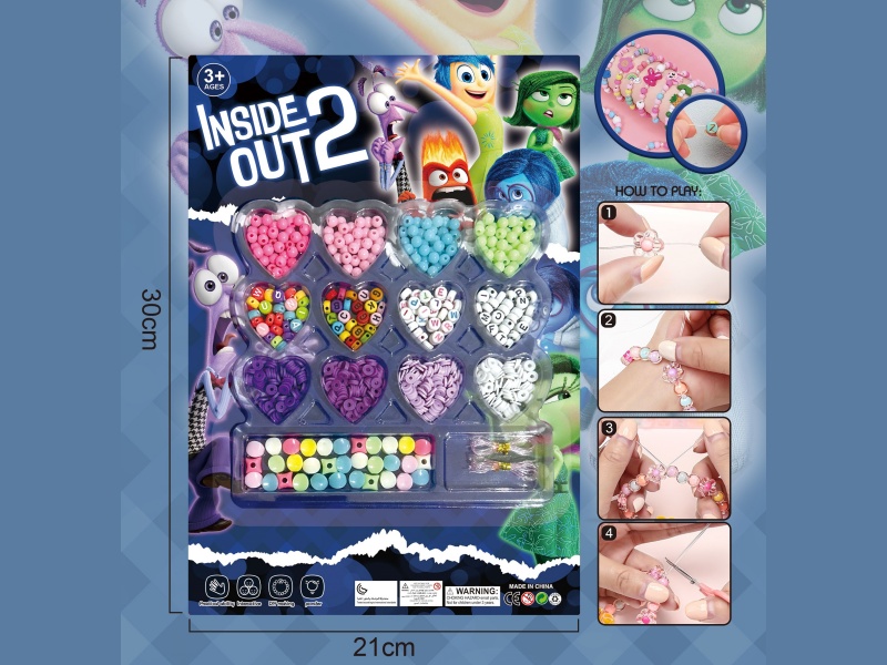 Mind Agents Diy Beaded Jewelry With 14 Heart Grids And Multiple Colors, Featuring 2 Strings