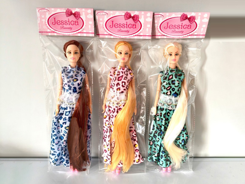 11-Inch 9-Joint Long-Haired Barbie Doll With Big Feet