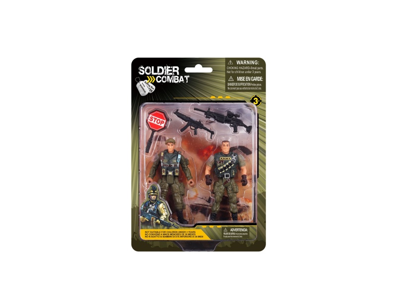 Military Toys Set(2 Soldiers With Weapon)