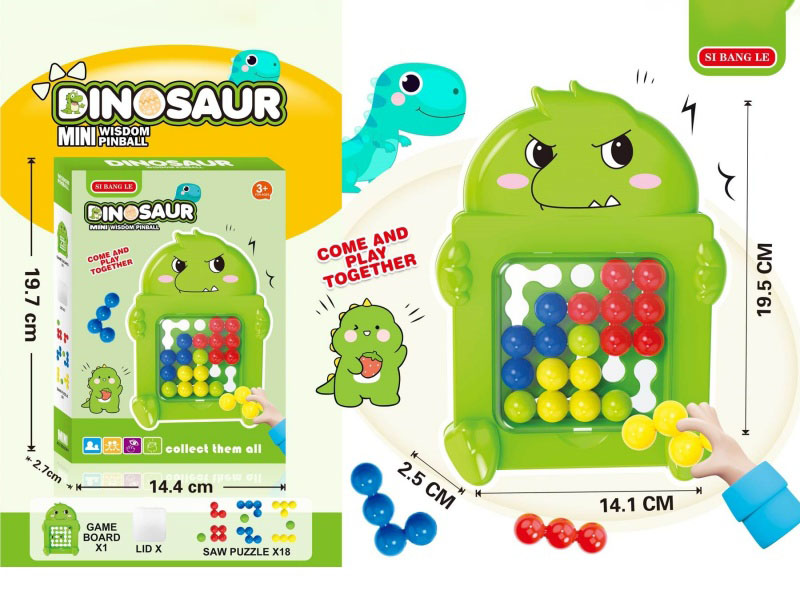 Diy Single-Piece Dinosaur Intelligence Puzzle Magic Bead Board Game Toy