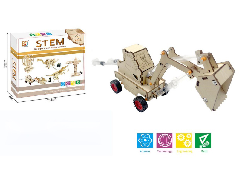 DIY Wooden Hydraulic Excavator