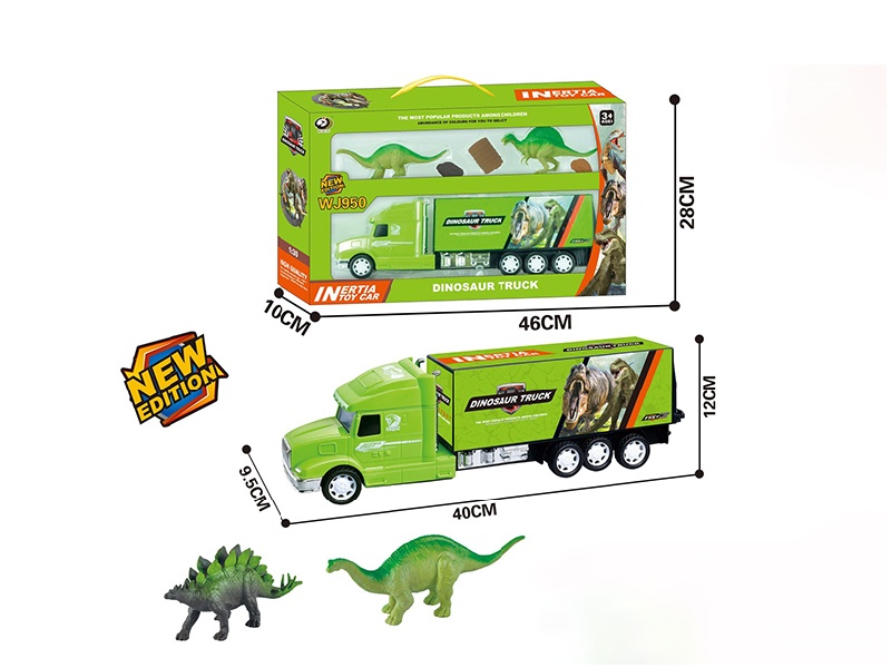 Friction Dinosaur Container Truck
