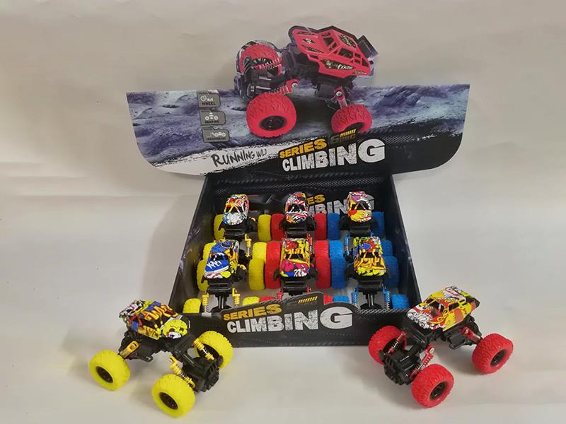 Graffiti Double Pull Back 4WD Climbing Cars 6PCS