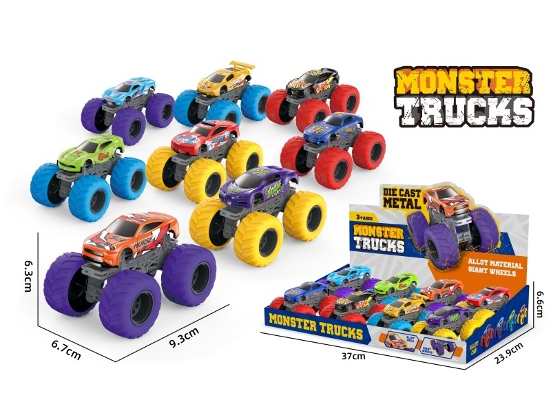 1:64 Large Wheel Sliding Alloy Bike (8 Models Mixed)