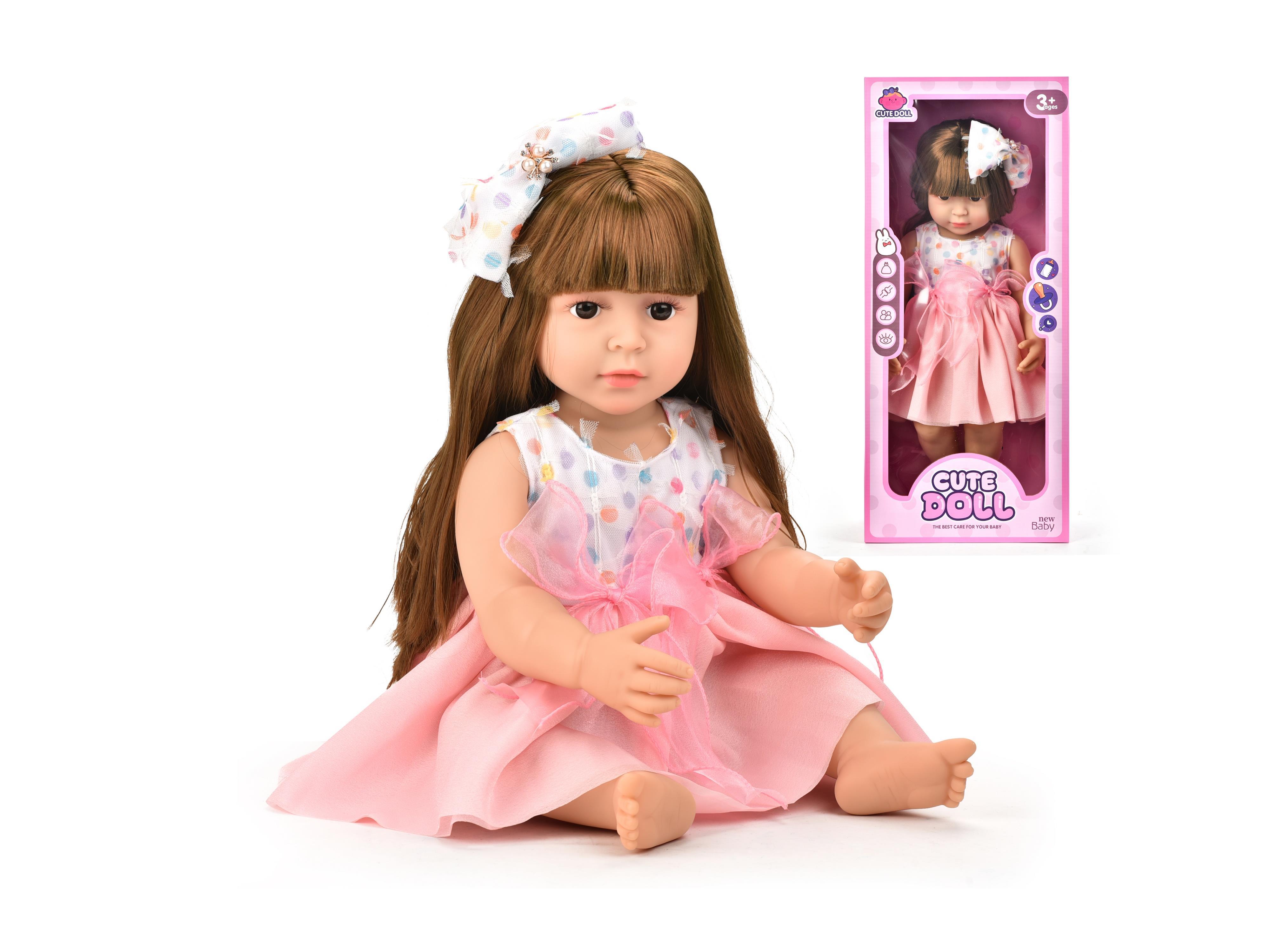 60Cm Reborn Doll, 22-Inch Simulated Baby, Soft Rubber, Fully Lined