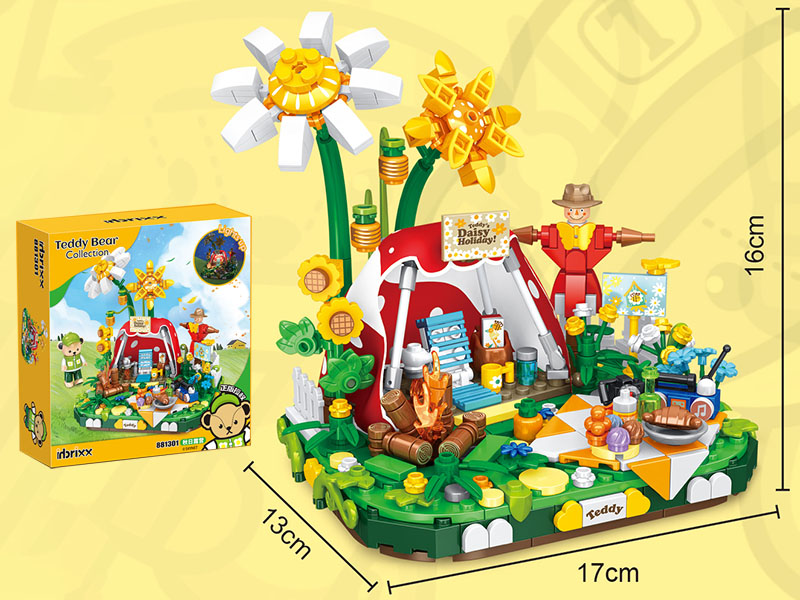 Teddy Bear Collection Building Blocks - Autumn Camping 490pcs