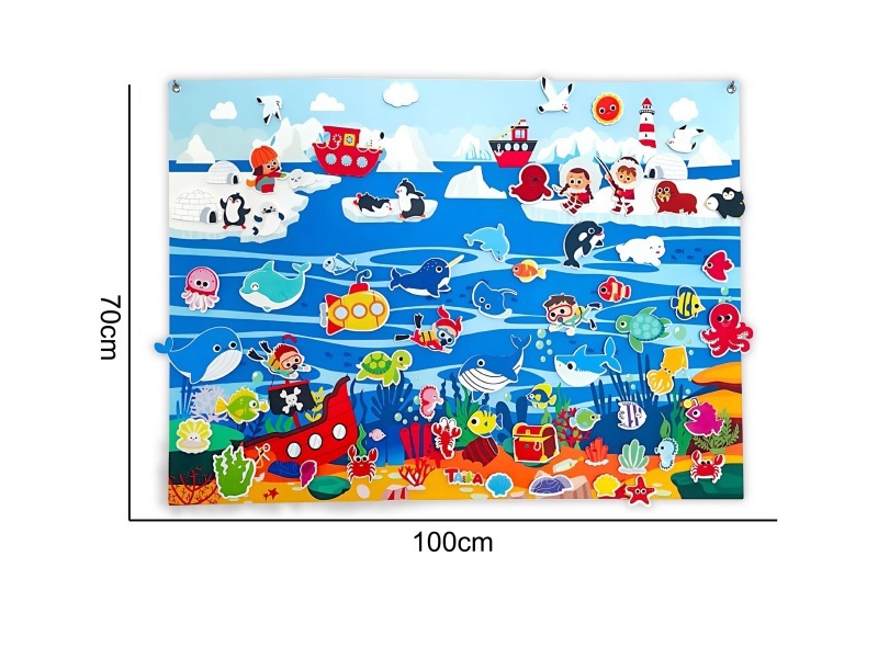 Montessori Early Childhood Education And Intelligence Development - Felt Ocean Wall Storyboard